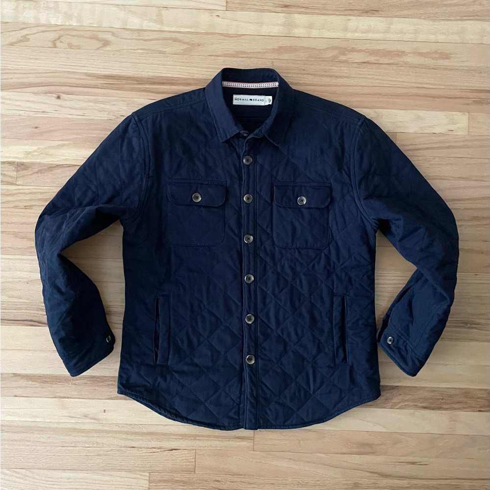 The Normal Brand Quilted Jacket Men Sz Large Diamond Pattern